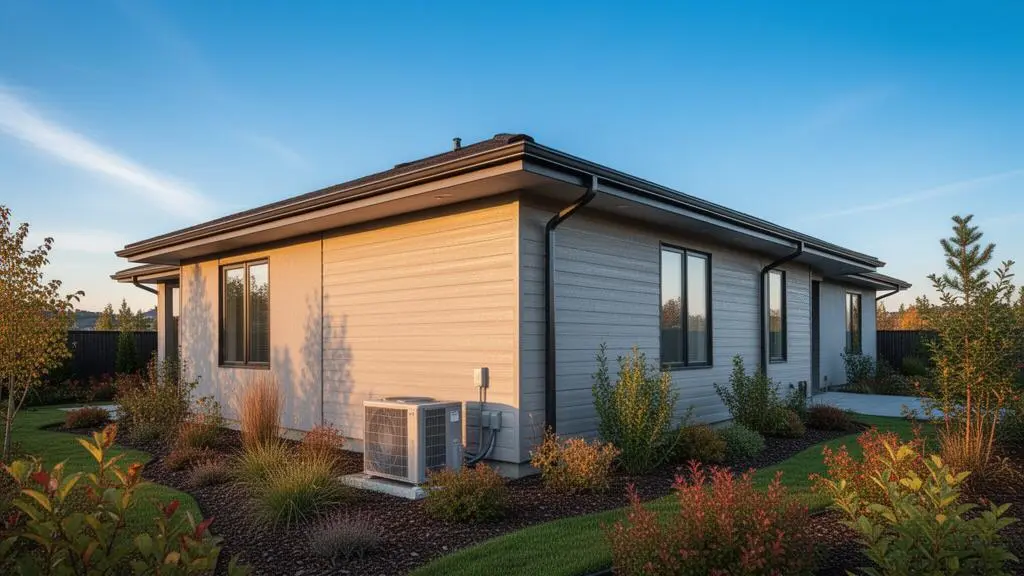 Maison individuelle moderne equipee d'une climatisation reversible, illustrant le budget reel d'un projet de climatisation complete